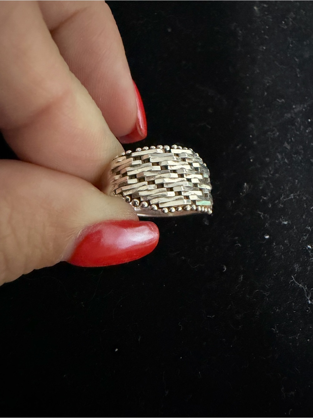 MILOR Italy sterling silver wide band ring